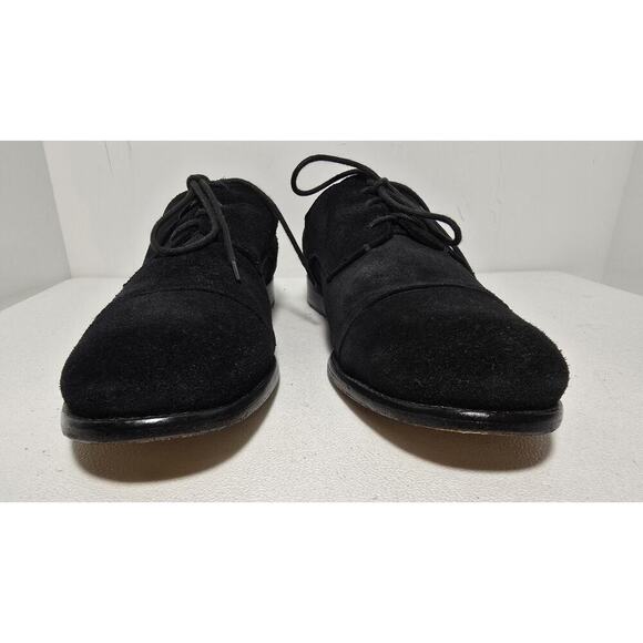 John Varvatos USA Mens Lace Up Dress Shoes Black Suede Derby SZ 10.5 M - Picture 3 of 10